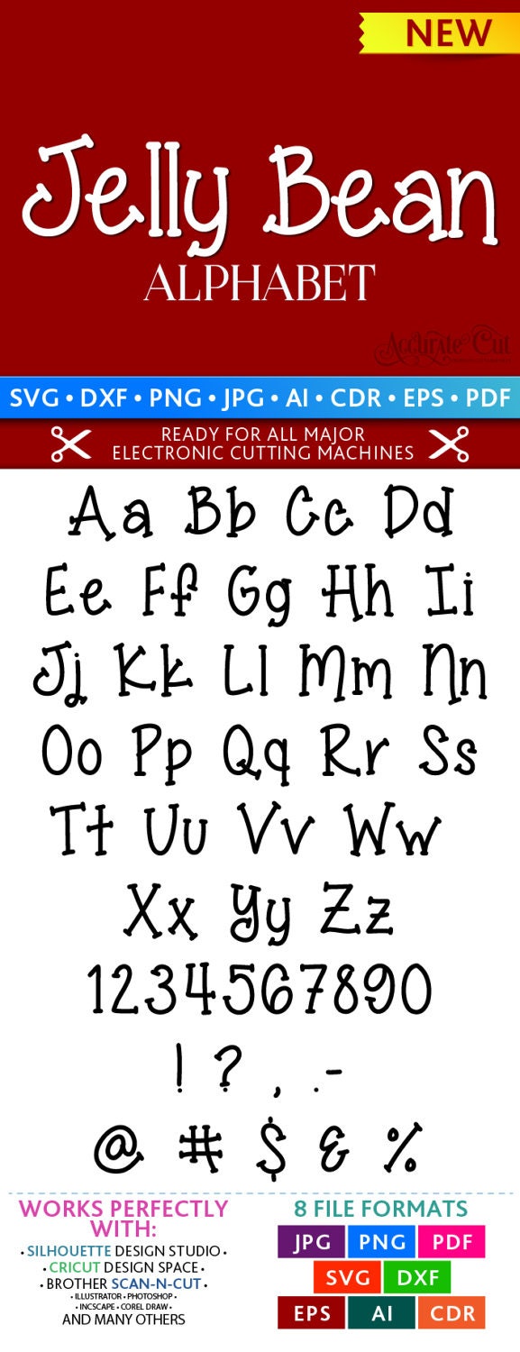 Jelly Bean Font Svg Jelly Bean Alphabet Svg Jelly Bean Letters