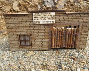 Miniature Tombstone 1881 OK Corral Wyatt Earp, American old west Arizona rustic building