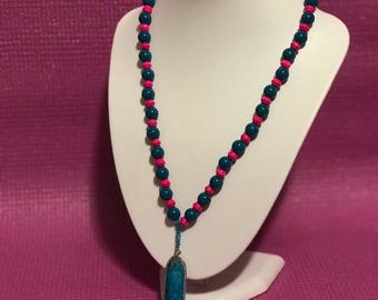 Hand made beaded statement necklace
