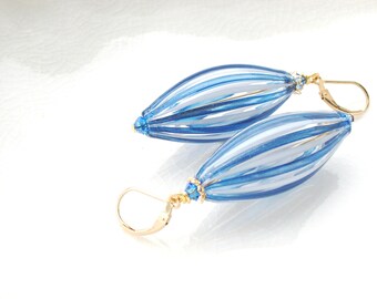 Murano Oval Blown Glass Earrings