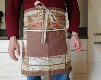 Men Brown "wine" Bistro apron