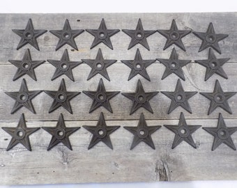 24 Cast Iron Stars Architectural Washer Texas Lone Star Rustic Ranch 3 7/8" FREE SHIPPING Cowboy Western Cowgirl Craft Knick Knack LARGE