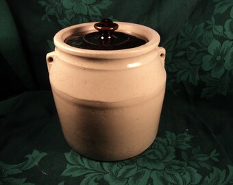 Antique Stoneware Crock, Rustic Primitive Decor