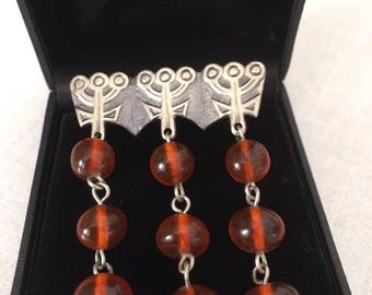 Vintage amber brooch