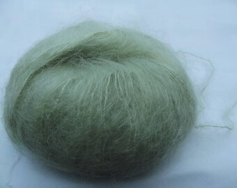 77% 23 lime silk and mohair yarn
