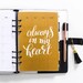 Planner Dividers A5 and A6 Set of 6 pieces Transparent motivational quote dividers Gold dot make it happen Always in my heart Premade
