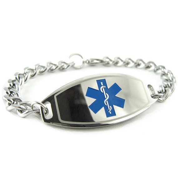 members il-1 family Bracelet BS1 Medical i1C Steel Custom ENGRAVED FREE