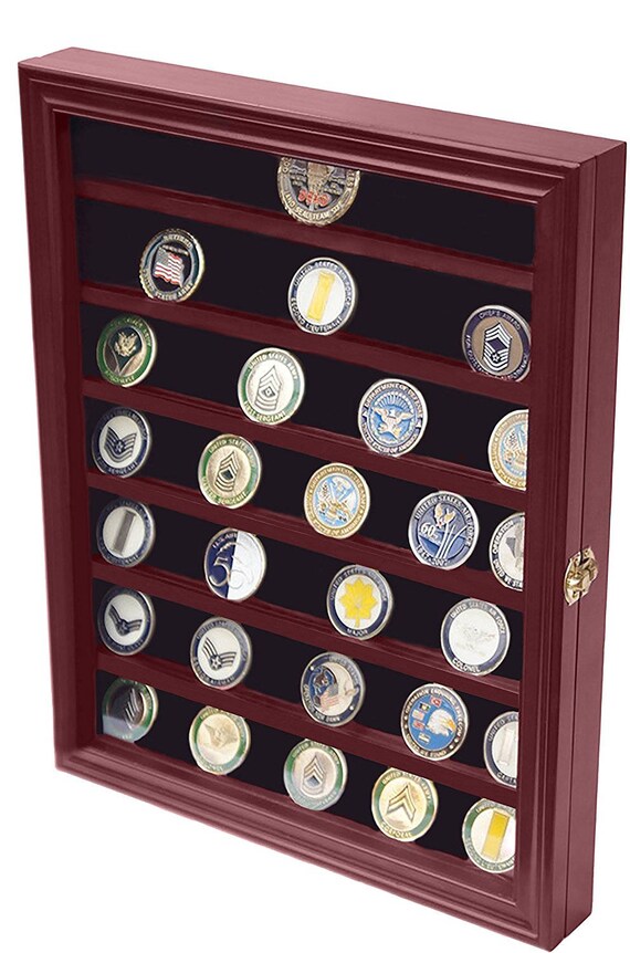 Military Challenge Coin Display Case Rack