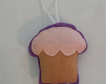 Pink Vanilla Cupcake Ornament