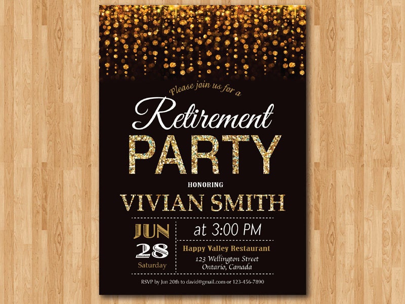 Retirement Invitation. Retirement Party Invitation. Retirement