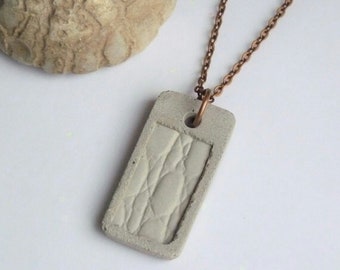 Necklace Concrete Pendant-Kroko design-gift-