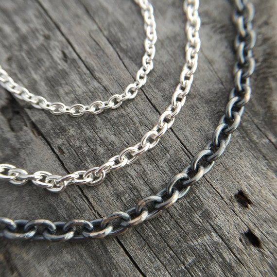 Sterling Silver Chain By The Foot Your Choice Three Sizes