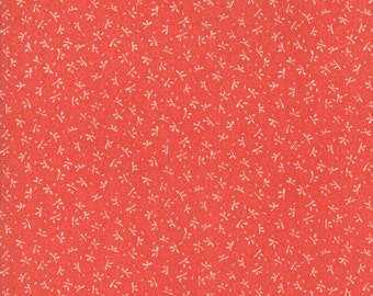 Ella and Ollie - Turkey Tracks in Strawberry Red : sku 20305-11 cotton quilting fabric by Fig Tree and Co. for Moda Fabrics
