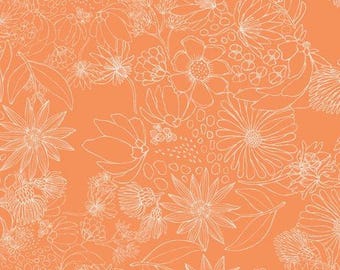 Morning Walk Collection - Sahuaro Picks Tang from Art Gallery Fabrics by Leah Duncan