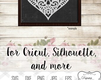 heart svg, decorative heart, stained glass svg, mandala heart, valentines day svg, valentine svg, cricut cut files, silhouette, vector