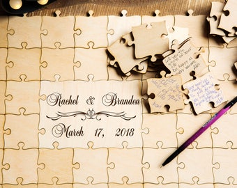 Wedding guest book puzzle wedding guestbook wedding puzzle guest book puzzle rustic guest book puzzle wedding wooden guestbook wooden puzzle