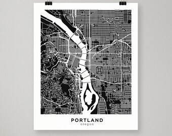 Portland Map / Illustrated Print / Portland, Oregon Poster