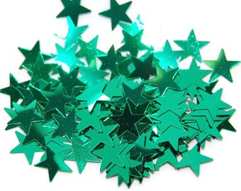 Green Star Glitter, Large Stars, Green Stars, Metallic Glitter, Glitter Stars, Craft Glitter, Party Confetti, Green Stars Confetti, Green