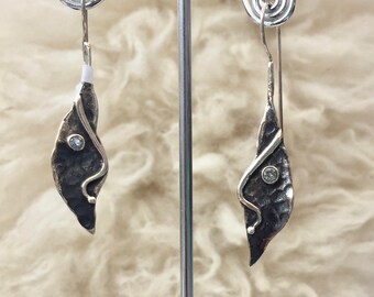 Sterling Silver modernist face earrings