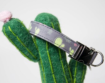 Dog Collar "Cactus Black" Dog Collar and Leash Set