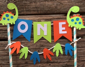 Dinosaur Party Cake Topper - Dinosaur Party, First Birthday, Photo Prop