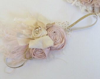 Baby girl Headband- baby headband- flower girl headband- newborn headband-Avry Couture Creations