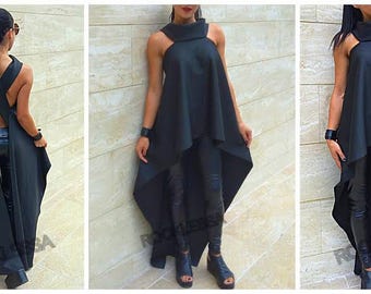 New Extravagant tunic, asymmetrical top WOMAN by Rocklessa,X-back,efekt back /High Quality/