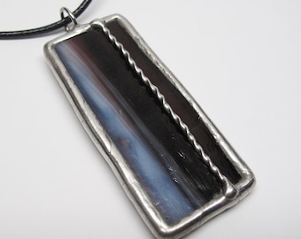 Moodswings - Reversible Stained Glass Pendant