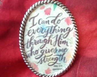 I Can Do Everything through Him who Gives me Strength necklace
