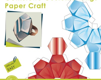 Print and Make Paper Craft - Costume gemstone rings