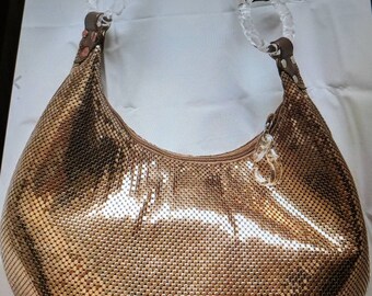 Whiting and Davis Gold Mesh Hobo Bag