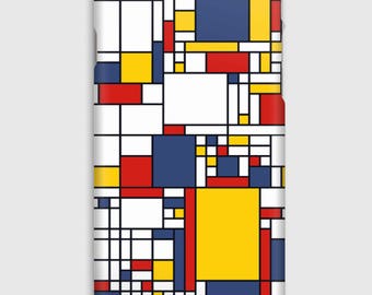Case for iPhone X 8, 8 +, 7, 7 +, 6s, 6, 6s +, 6, 5 c, 5, 5s 5SE, 4s, 4, Mondrian 2