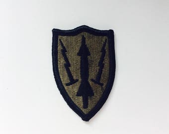 Vintage Nike Missile Artillery Military Cold War Era Patch with Navy Blue and Forest Green