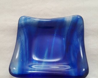 Fused Glass Small Square Condiment Dish
