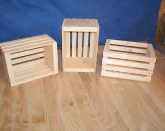 10 small wood crates, unfinished wood crates, wooden crate, wooden crates, wood box