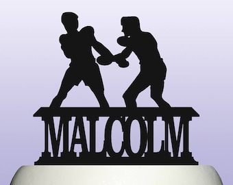 Personalised Acrylic Boxing Birthday Keepsake Cake Topper Decoration
