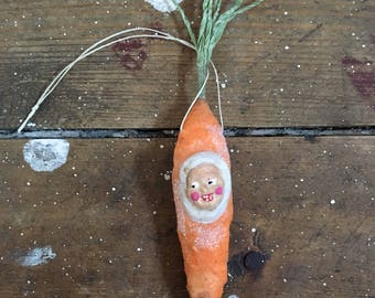 Kleine antike deutschen Stil Ostern gesponnen Baumwolle Elf Karotte hängen ornament