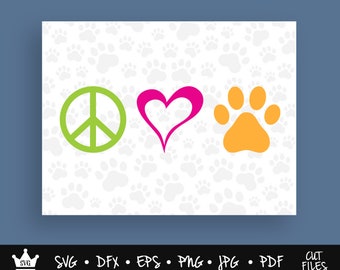 Free Free 269 Peace Love Dog Svg SVG PNG EPS DXF File