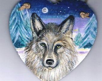 wolf in a wintery landscape