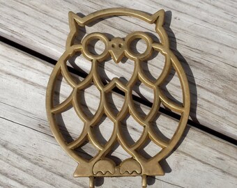 Vintage Owl Trivet Hot Plate
