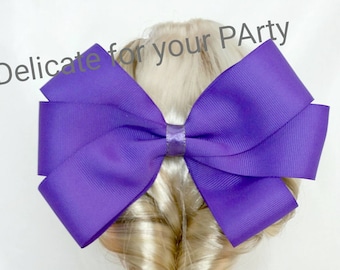 plain color hair bow