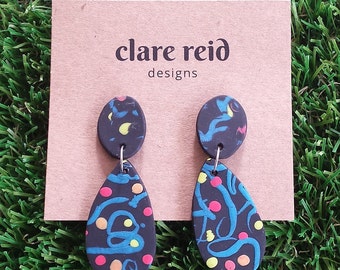 Handmade Statement Polymer Clay Earrings