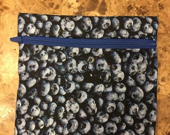 Blueberries Reusable Snack Bag