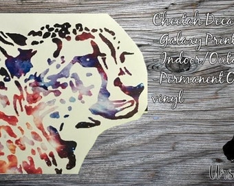 Galaxy Print Cheetah Decal