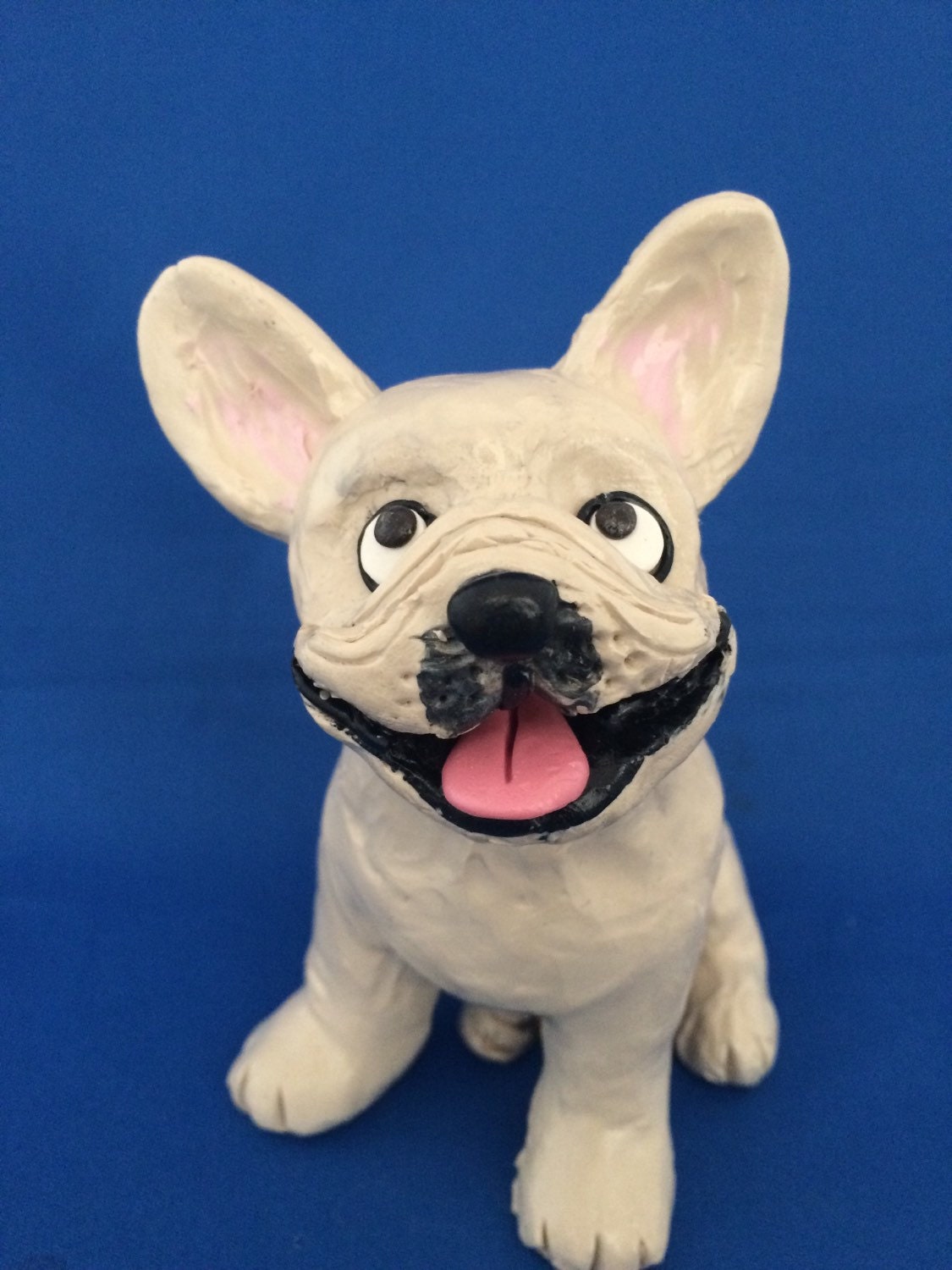 Fawn French bulldog dog figurine