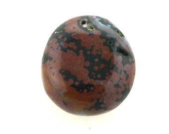 Ocean jasper, orbicular jasper polished pebble