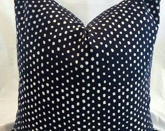 Navy African Dot-Pillow Cover