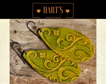 Leather Niobium Bohemian Earrings
