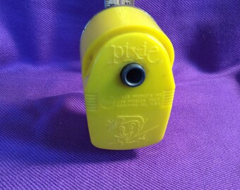 Yellow Pixie Vintage APSCO Desk or Wall Mount Pencil Sharpener