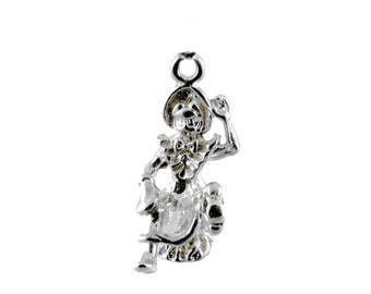 Sterling Silver Little Miss Muffet Charm For Bracelets